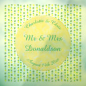 熱帯夏結婚のパイナップルとパーム葉の ウィンドウサイン (シート3)