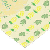 熱帯夏結婚のパイナップルとパーム葉の ショートテーブルランナー (コーナー)