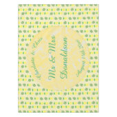 熱帯夏結婚のパイナップルとパーム葉の テーブルクロス (正面)