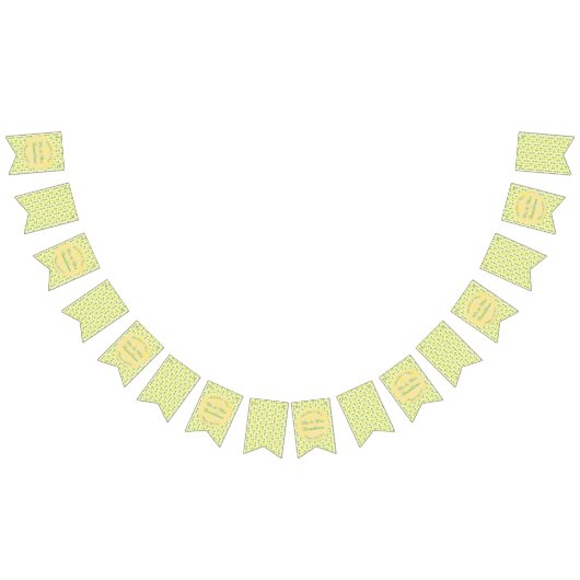 熱帯夏結婚のパイナップルとパーム葉の バンティングフラッグ (全)