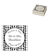 熱帯夏結婚のパイナップルとパーム葉の ラバースタンプ (押印)