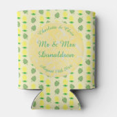 熱帯夏結婚のパイナップルとパーム葉の 缶クーラー (裏面)