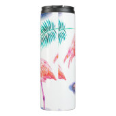 熱帯夏、フラミンゴヤシの葉とエキソ タンブラー (裏面)