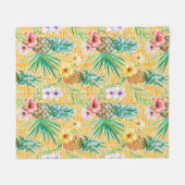 熱帯夏 フリースブランケット (正面(横))