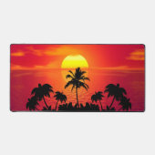 熱帯夕日（椰子の木） デスクマット (正面)