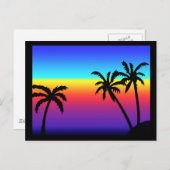 熱帯夕焼けはがき ポストカード (正面/裏面)