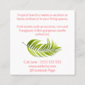 熱帯夕焼けロゴ石けんとろうそく スクエア名刺 (裏面)