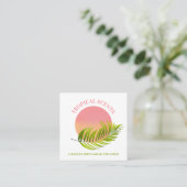 熱帯夕焼けロゴ石けんとろうそく スクエア名刺 (スタンド正面)