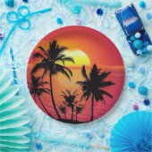 熱帯夕焼け ペーパープレート (パーティー)