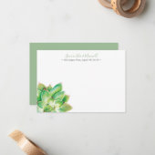 熱帯多肉文房具パーソナライズされた具 ノートカード (正面/裏面インサイチュ)