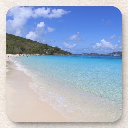 熱帯夢のビーチのコルクのコースター コースター (正面)