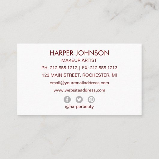 熱帯太陽の名刺 名刺 (裏面)