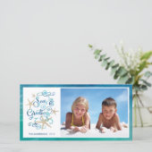 熱帯季節のごあいさつ |ヒトデの水彩 シーズンカード (スタンド正面)