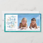 熱帯季節のごあいさつ |ヒトデの水彩 シーズンカード (正面)