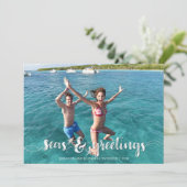 熱帯季節のごあいさつ |ヒトデ | 1枚の写真 シーズンカード (スタンド正面)