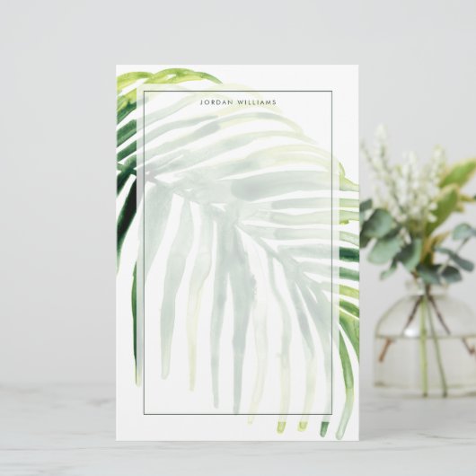 熱帯宝石の葉 便箋 (スタンド正面)