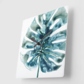 熱帯宝石パーム スクエア壁時計 (傾斜)