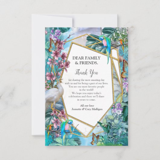 熱帯寒冷景観サンキューカード 出欠カード (正面)