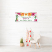 熱帯少女恐竜ジャングルフラワーDIYワーディング 横断幕 (インサイチュ)