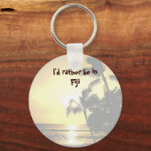 熱帯島に行きたい キーホルダー (正面)