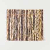 熱帯島のスタイルビーチ素朴な織物ウィッカー タペストリー (正面(横))