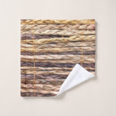 熱帯島のスタイルビーチ素朴な織物ウィッカー バスタオルセット (ウォッシュタオル)