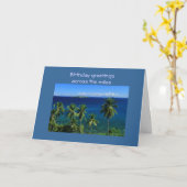 熱帯島のバースデー・カード カード (黄色い花)