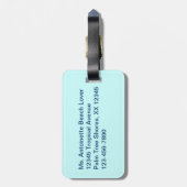 熱帯島のビーチの荷物のラベル ラゲッジタグ (裏面縦)