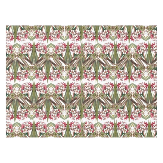 熱帯島のプルメリアによっては葉のテーブルクロスが開花します テーブルクロス (正面(横))