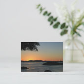 熱帯島の日没-ギフト券 割引カード (スタンド正面)