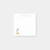 熱帯島の海とヤシパーソナライズされたの木 ポストイット (正面)