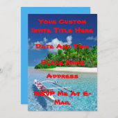 熱帯島の逃走 招待状 (正面/裏面)