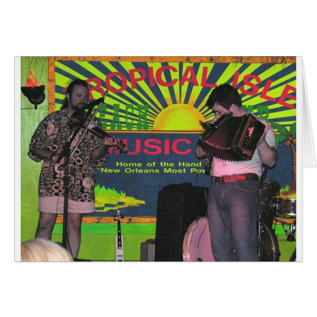 熱帯島のZydecoバンド (正面横)