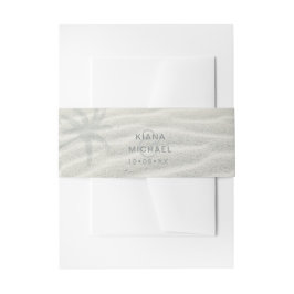 熱帯島パームツリーアンドサンドID581 招待状ベリーバンド