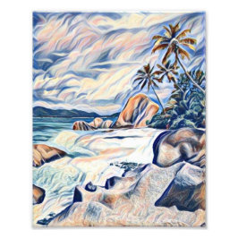 熱帯島ビーチ写真の拡大 フォトプリント           