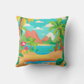 熱帯島ビーチ装飾用クッション クッション (裏面)