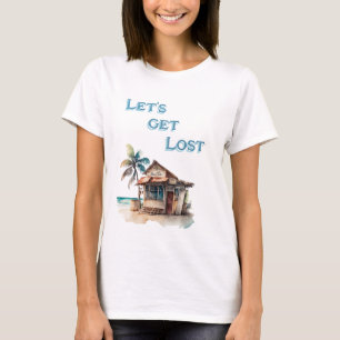 熱帯島失ったのビーチバー Tシャツ