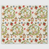 熱帯島沿岸クリスマス ラッピングペーパー (フラット)