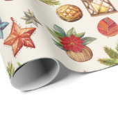 熱帯島沿岸クリスマス ラッピングペーパー (ロールコーナー)