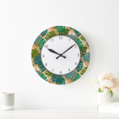 熱帯島葉 ラージ壁時計 (ホーム)