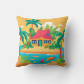 熱帯島装飾用クッション クッション (裏面)