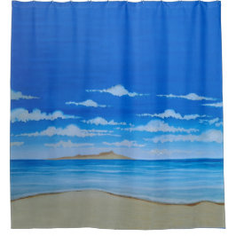 熱帯島 シャワーカーテン