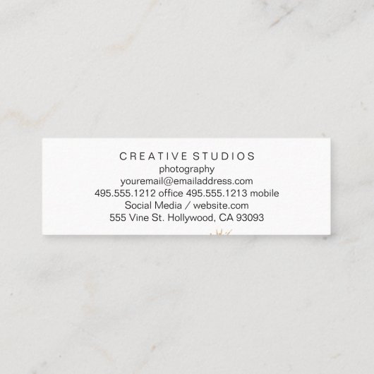 熱帯島 スキニー名刺 (裏面)