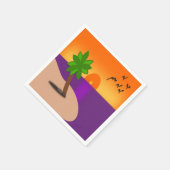 熱帯島 スタンダードカクテルナプキン (角)