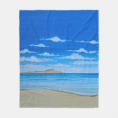 熱帯島 フリースブランケット (正面)