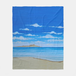 熱帯島 フリースブランケット