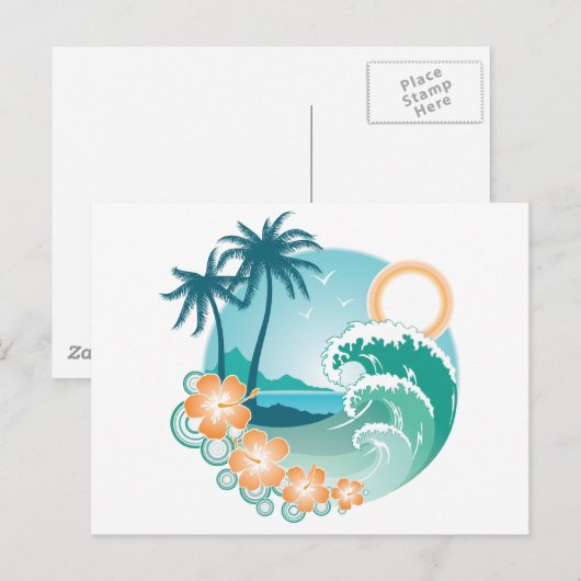 熱帯島 ポストカード (正面/裏面)