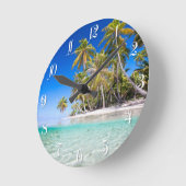 熱帯島 ラウンド壁時計 (傾斜)