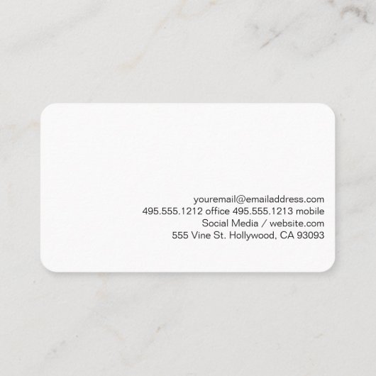 熱帯島 名刺 (裏面)