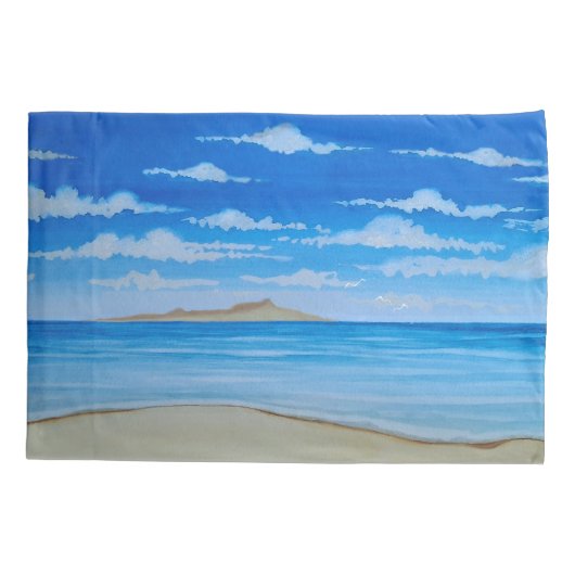 熱帯島 枕カバー (裏面-左)